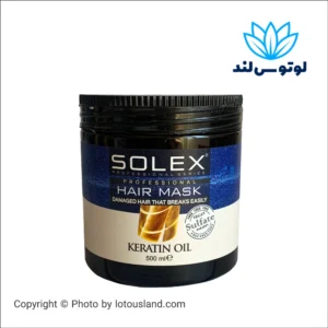 ماسک مو بدون سولفات solex حاوی روغن کراتین حجم 500 میلی لیتر
