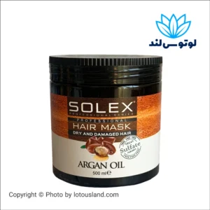 ماسک مو بدون سولفات solex حاوی روغن آرگان حجم 500 میلی لیتر