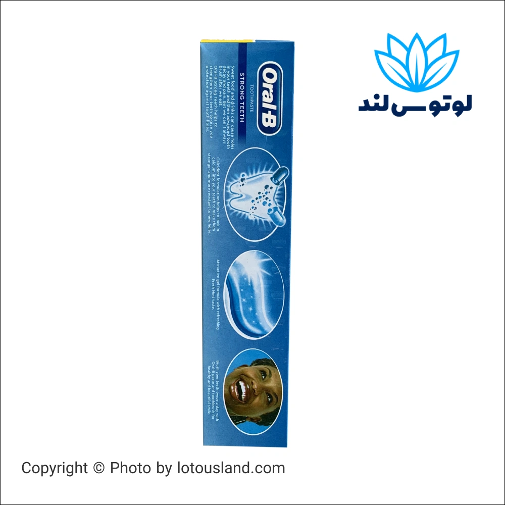 خمیر دندانORAL-B مدلSTRONG TEETH سایز خانواده حجم 130 گرم