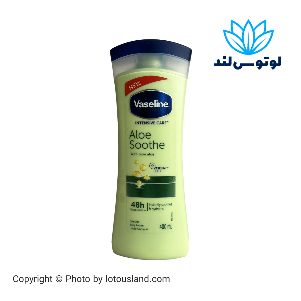 لوسیون بدن وازلین سبز مدل آلوئه ورا ALOE SOOTHE حجم 400 میل