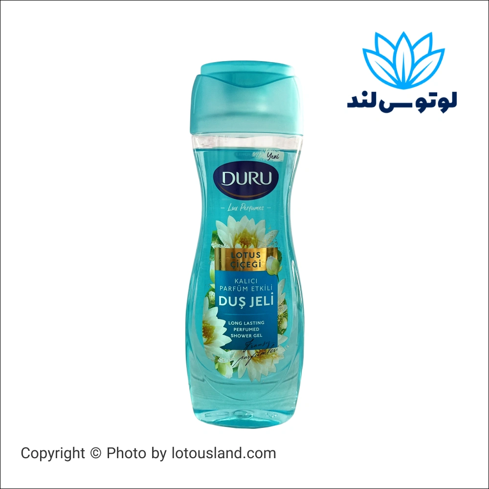 شاپو بدن معطر دورو Duru حاوی عصاره گل نیلوفر lotus çiçeği حجم 450 میل