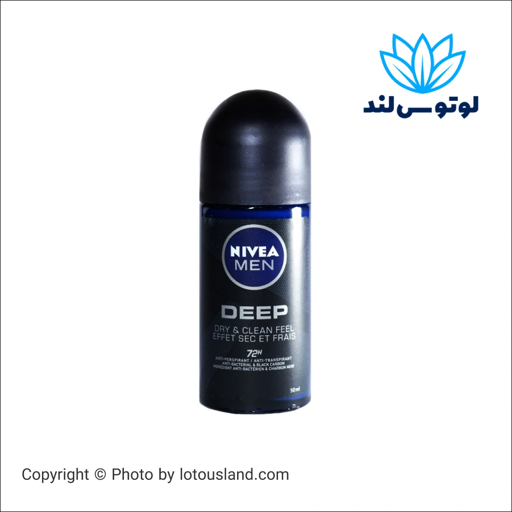 رول ضد تعریق مردانه نیوآ Nivea مدل Deep Dry & Clean Feel حجم 50 میل