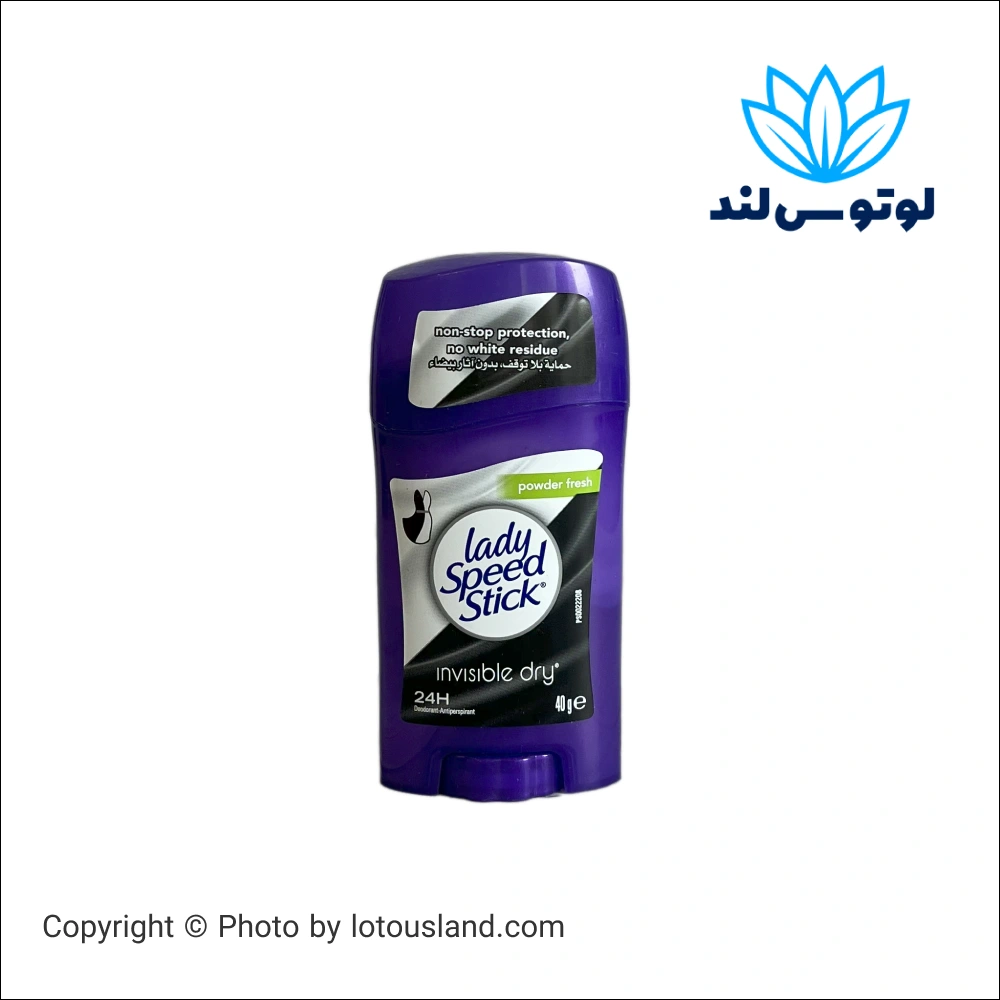 دئودورانت Lady Speed Stick Invisible Dry با محافظت 24 ساعته و بدون اثر سفید