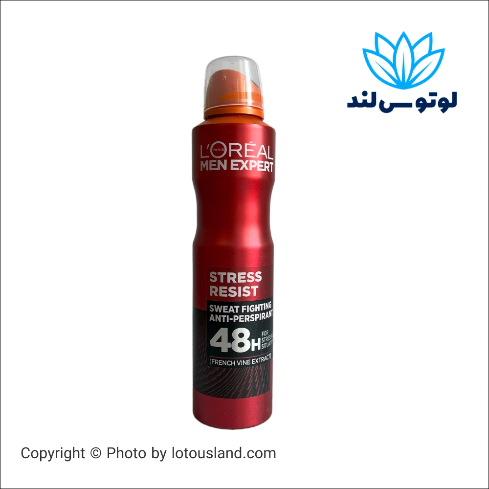 اسپری ضد تعریق L'Oréal Men Expert Stress Resist با حفاظت 48 ساعته از تعریق ناشی از استرس