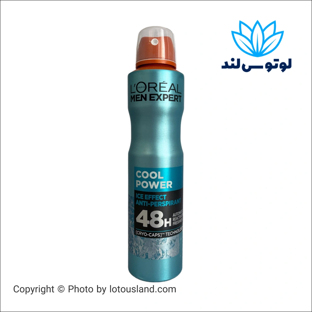 اسپری ضد تعریق L'Oréal Men Expert با اثر یخ و محافظت 48 ساعته