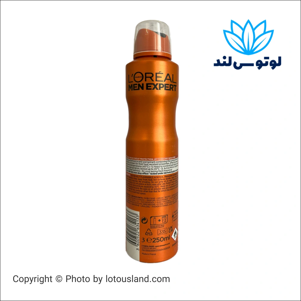 اسپری ضد تعریق L'Oréal Men Expert با حفاظت در برابر گرما