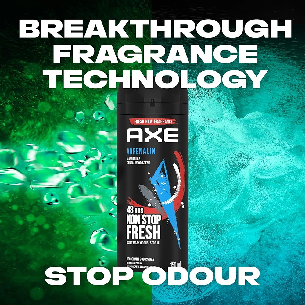 Axe Adrenaline اسپری ضدعرق مردانه با رایحه نارنگی و صندل