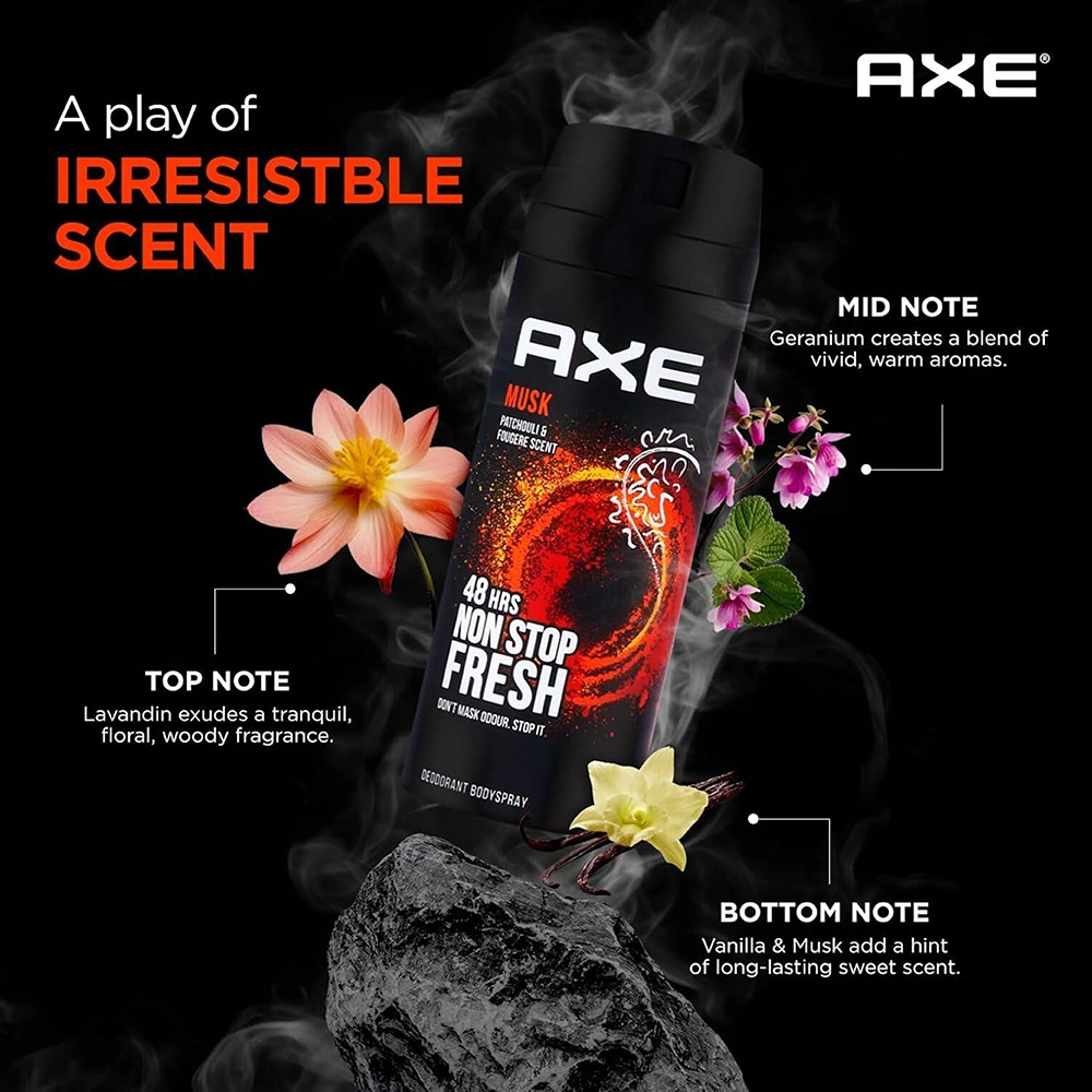 Axe Musk اسپری ضدعرق با رایحه مشک و پاتچولی