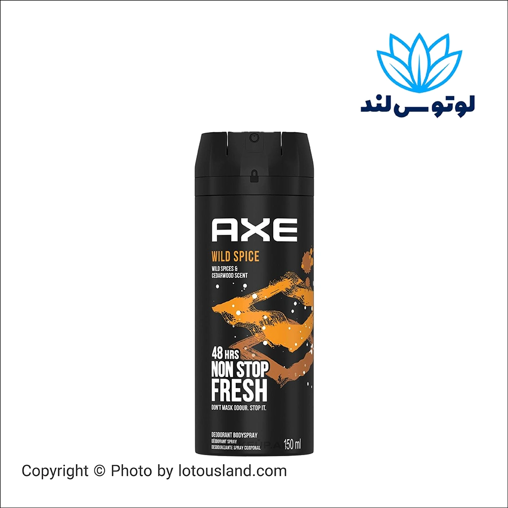 اسپری ضدعرق Axe Wild Spice – رایحه ادویه‌جات و چوب سدر