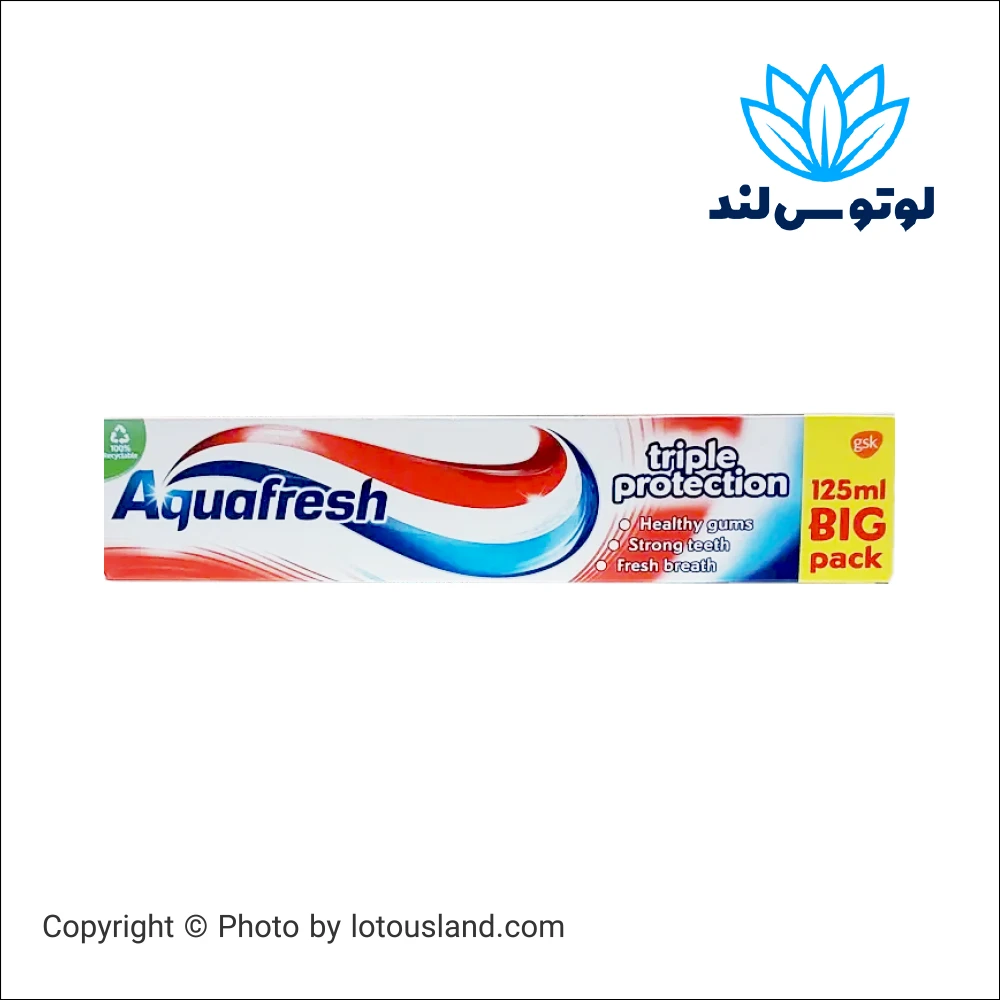خمیردندان آکوافرش سه‌گانه Triple Protection حجم 125 میل