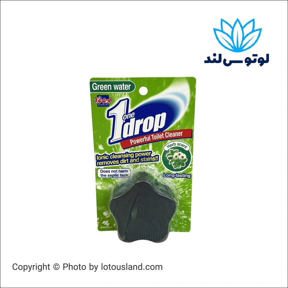 قرص تمیزکننده و خوشبوکننده توالت فرنگی 1drop - سبز گیاهی