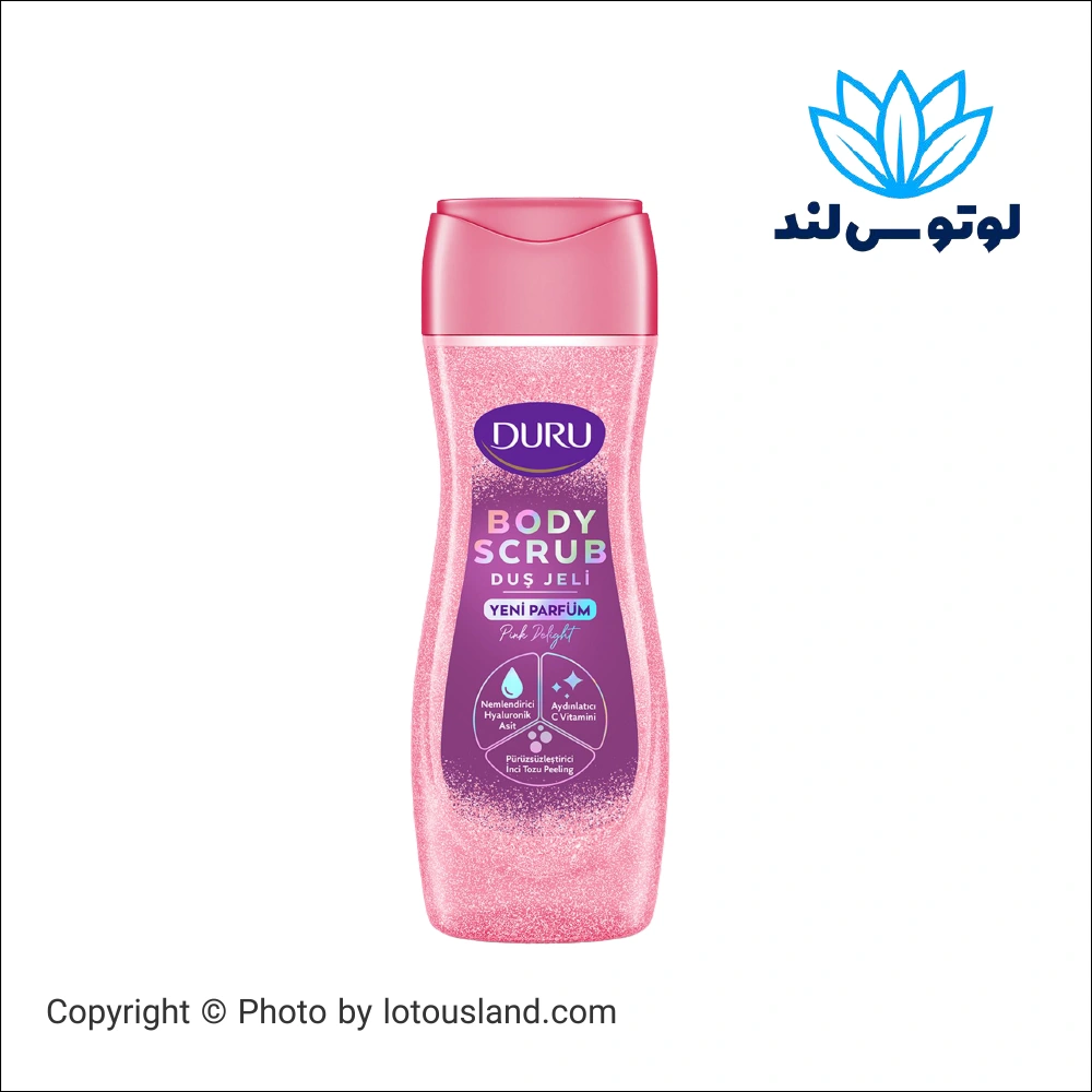 شامپو بدن اسکراب دار دورو مدل Body Scrub رایحه Pink Delight حجم 450 میل