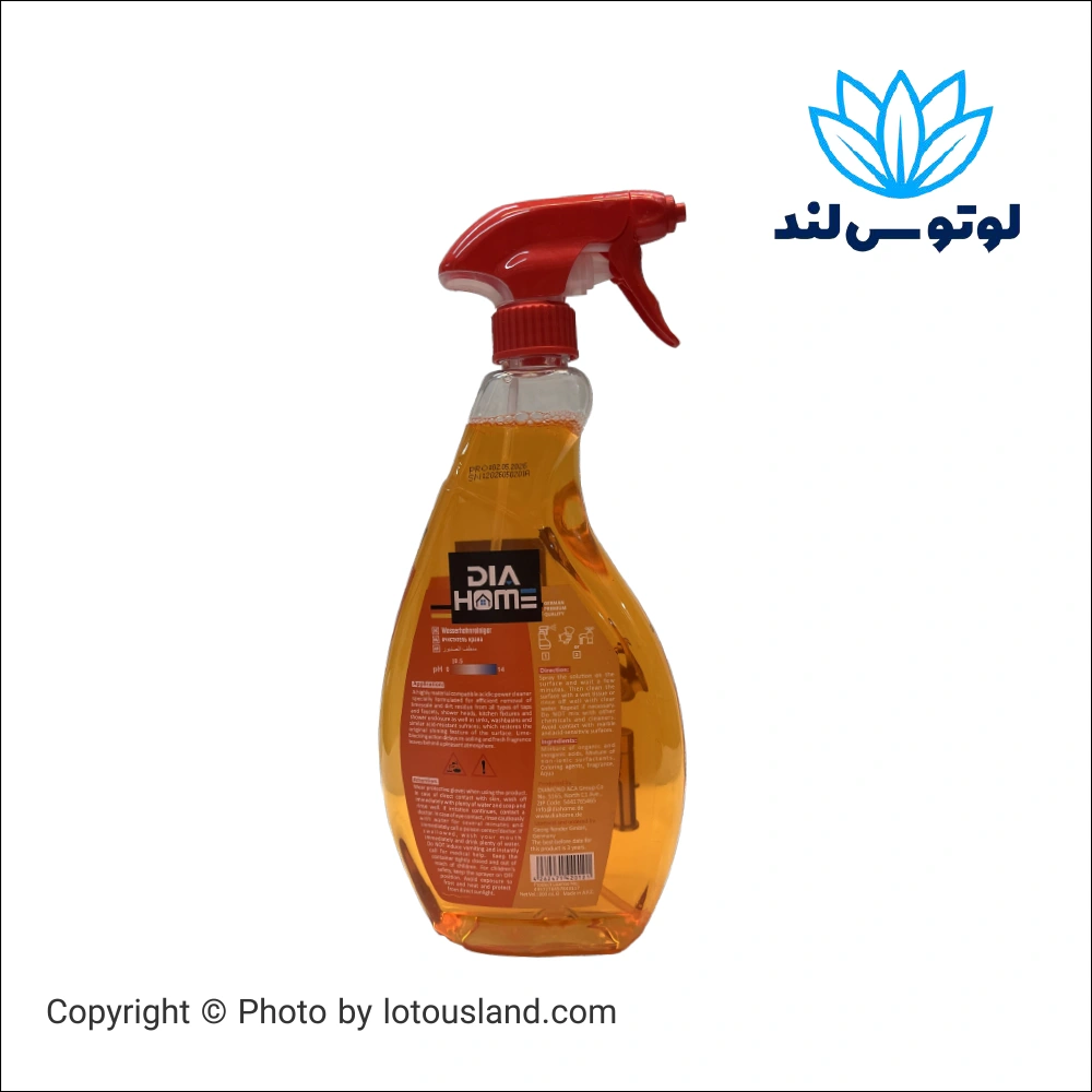 اسپری تمیز کننده شیرآلات دیا هوم مدل Total Glow حجم 800 میل