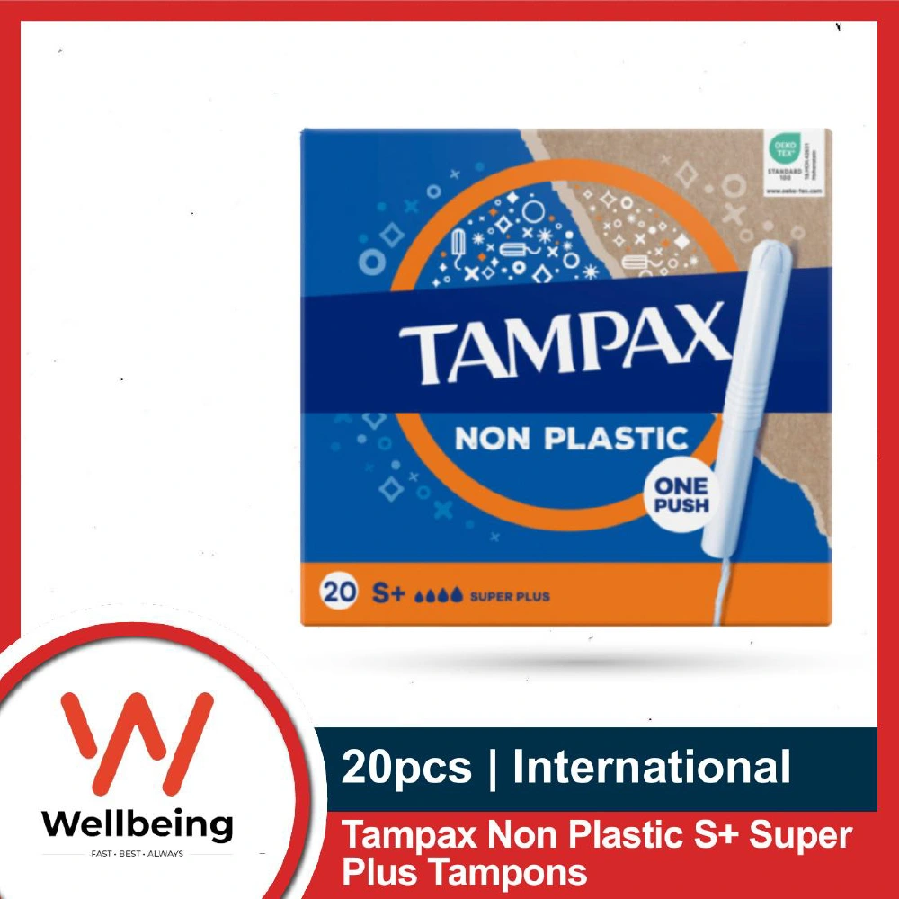 تامپون تامپکس مدل Non Plastic سایز Super Plus بسته 20 عددی